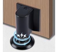Fermaporta magnetico, 2025, regolabile, silenzioso, senza foratura, per uso interno, nero, perfetto per casa e ufficio, resistente