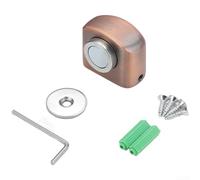 Fermaporta magnetico a base in lega di zinco, per uso residenziale e commerciale leggero, garantisce una forza magnetica coerente (bronzo rosso)