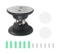 Fermaporta magnetico, autoadesivo, design non invadente, per battiscopa, fermaporta a pavimento, camper, roulotte, camper (nero)