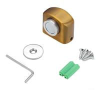 Fermaporta magnetico compatto da pavimento, progettato per spazi ristretti in cui i fermi a parete non sono pratici o consentiti dal codice (bronzo giallo)