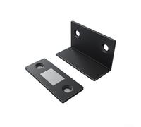 Fermaporta magnetico con forte chiusura magnetica per porte e cassetti, fermaporta invisibile con design a forma di L, per uso domestico (nero)