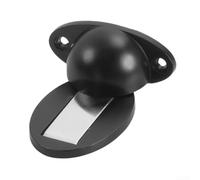 Fermaporta magnetico, confezione da 2, con doppio metodo di installazione per controllare il movimento della porta e i danni (nero)