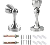 Fermaporta Magnetico,Confezione da 2 pezzi Fermaporta Pavimento, Aspirapolvere Magnetico in Acciaio inox, Anti-urto Silenzioso, Adatto per Camera da Letto, Soggiorno, Bagno, Balcone, Ufficio