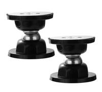 Fermaporta magnetico da 2 pezzi, 2 x 5 cm, stabile e forte, montato a parete, assorbimento acustico, adesivo antiurto, per camera da letto, armadietto, (nero)