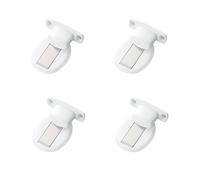 Fermaporta magnetico, Dispositivo di aspirazione magnetico invisibile e potente for porte con montaggio a terra, magnetica regolabile senza fori, in lega zinco(White)