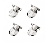 Fermaporta magnetico, Dispositivo di aspirazione magnetico invisibile e potente for porte con montaggio a terra, magnetica regolabile senza fori, in lega zinco(Silver)