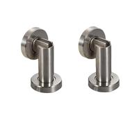 Fermaporta magnetico, Fermaporta anticollisione con ventosa for porta in acciaio inossidabile, ispessito, forte, magnetico, for porte di ingegneria, dispositivo aspirazione for da parete nero(Silver)