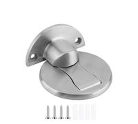 Fermaporta Magnetico, Fermaporta da Pavimento, Invisibile Fermaporta in Acciaio Inox con Viti Autoadesive, Fermaporte da Terra per Casa, Ufficio, Camera da Letto (Argento)