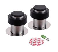 Fermaporta magnetico, Fermaporta magnetici in acciaio inossidabile, gomma, multicolore, 46 mm/60 mm, confezione da 2(Silver,60mm)