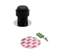 Fermaporta magnetico, Fermaporta magnetici in acciaio inossidabile, gomma, multicolore, 46 mm/60 mm, confezione da 2(Nero,60mm)