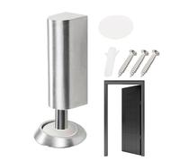 Fermaporta magnetico, fermaporta magnetico, fermaporta a terra in metallo, supporto per fermaporta regolabile e robusto, per porta a pavimento o parete per la casa, il suono