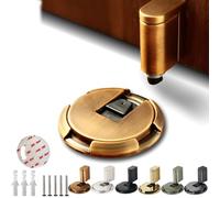 Fermaporta magnetico, fermaporta meccanico, silenzioso, senza punzonatura, per la parte inferiore della porta (marrone, 1 pezzo)