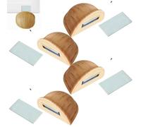 Fermaporta magnetico - Fermaporte da terra 4 pezzi - Fermoporta da pavimento adesivi - Blocca porta da pavimento light brown - Paracolpi porta