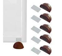 Fermaporta magnetico - Fermoporta da pavimento 6 pezzi - Fermaporte da terra adesivi - Blocca porta da pavimento marrone - Paracolpi porta (marrone scuro 6)