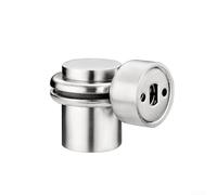 Fermaporta magnetico in acciaio inossidabile 304 con base solida ispessita a molla incorporata per un montaggio stabile a pavimento in soggiorno, cucina o bagno, argento