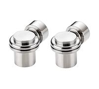 Fermaporta magnetico in acciaio inossidabile da 2 pezzi, fermaporta con montaggio a vite nascosto, argento, fermaporta for montaggio a pavimento, tieni la porta aperta