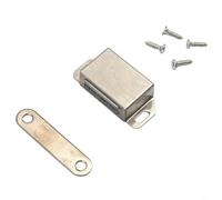 Fermaporta magnetico in acciaio inox, 12 kg, in argento spazzolato, per cucina, bagno, armadio, armadio, set di chiavistelli a vite per mobili