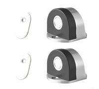 Fermaporta magnetico in acciaio inox con doppio metodo di installazione per un controllo sicuro delle porte pesanti (argento)