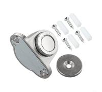 Fermaporta magnetico in acciaio inox, montaggio a pavimento con vite di bloccaggio, supporto per cancello a ventosa resistente, per casa e ufficio, forte tenuta contro gli spifferi del vento, argento
