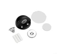 Fermaporta magnetico in acciaio inox, resistente, con cuscinetto e montaggio a vite, per uso domestico e ufficio, su porte in legno, disponibile in nero, argento, rosso, anticato e oro (nero)