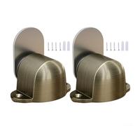 Fermaporta magnetico, in lega di zinco, antiruggine, da parete o a pavimento, con forte magnete, design a basso profilo, si adatta a fessure da 5 mm a 25 mm, per casa o (bronzo)