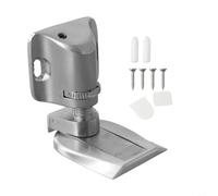 Fermaporta magnetico in lega di zinco, nero, resistente (argento) | Forte magnete integrato, previene lo sbattimento, riduce il rumore, robusta lega di zinco, finitura nera