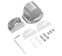 Fermaporta magnetico in vetro, in lega di zinco, per porte in vetro spesse 10-12 mm, resistente, per WC, ufficio, mobili, argento (1 pezzo)
