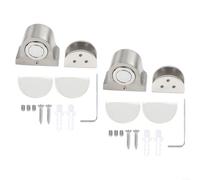 Fermaporta magnetico in vetro per porte spesse 10-12 mm, in lega di zinco, supporto da pavimento per WC, mobili da ufficio, argento (2 pezzi)