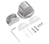 Fermaporta magnetico in vetro per porte spesse 10-12 mm, in lega di zinco, supporto da pavimento per WC, mobili da ufficio, argento (1 pezzo)