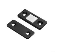 Fermaporta magnetico invisibile, 6 x 6 cm, sottile (nero) | Per magneti invisibili, potenti, antiscivolo, per porte scorrevoli, esteticamente integrati