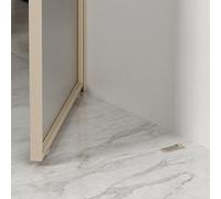 Fermaporta magnetico invisibile con base in acciaio inossidabile 304, per porte in legno, metallo e vetro, design antiscivolo a forma di cuneo, per la casa (argento)