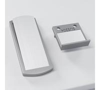 Fermaporta magnetico invisibile con base in acciaio inossidabile 304, per porte in legno, metallo e vetro, design antiscivolo a forma di cuneo, per la casa (grigio)