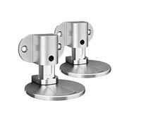 Fermaporta magnetico invisibile, confezione da 2 fermaporta regolabili, nastro biadesivo 3M o installazione di foratura, per vari tipi di porte, fissi a pavimento (2 fermaporta regolabili, argentato)