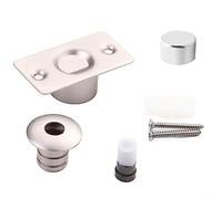 Fermaporta magnetico invisibile, fermaporta in ottone for porta velata for carichi pesanti for armadio, armadio, guardaroba (Grigio)(Color:Silver)