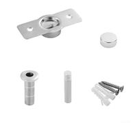 Fermaporta magnetico invisibile in acciaio inox con testa in ABS per funzionamento silenzioso e chiusura affidabile della porta su pavimenti e superfici (argento)