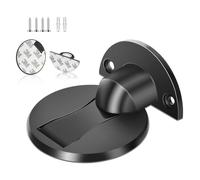 Fermaporta magnetico, invisibile in acciaio inox, moderno fermaporta magnetico per la sicurezza di casa e ufficio, montaggio a terra, nero Adhensive nichel spazzolato fermaporta