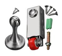 Fermaporta Magnetico La Chiusura Scorrevole E Il Kit Di Ruote Inferiori | Il Supporto Magnetico Per Porta Per Camera Da , Sala Soggiorno, Casa, Abitazione, Bagno, Cucina, Cancello E Ripostiglio