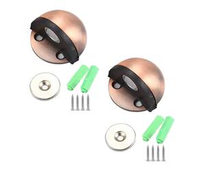 Fermaporta magnetico mini bronzo rosso, acciaio inossidabile con spazio regolabile per ridurre al minimo il rumore, paracolpi per porta dal