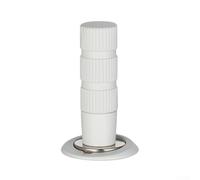 Fermaporta magnetico minimalista realizzato in lega di zinco e rame, per installazione nascosta (bianco)