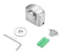 Fermaporta magnetico per pavimento, resistente, design in lega di zinco, per un posizionamento sicuro della porta, riduce il rumore da urti improvvisi per spazi interni (acciaio trafilato)