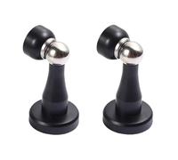 Fermaporta magnetico, Porta magnetica in acciaio inossidabile resistente, porta della stanza, in legno, del bagno, anticollisione superiore(Black)