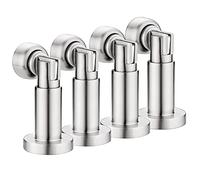 Fermaporta magnetico regolabile 4X, fermaporta in acciaio inossidabile spazzolato, fermo for porta in metallo montato a parete o a pavimento, viti nascoste montate, fissare la porta for proteggere mob