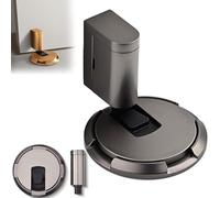 Fermaporta magnetico regolabile, senza trapano, silenzioso, antivento, resistente, in lega di zinco, adatto per spazi da 1 a 2 cm, per casa e ufficio (grigio)