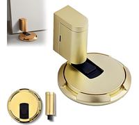 Fermaporta magnetico regolabile, senza trapano, silenzioso, antivento, resistente, in lega di zinco, adatto per spazi da 1 a 2 cm, per casa e ufficio (oro)