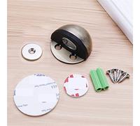 Fermaporta magnetico senza punzonatura in acciaio inossidabile for porta con ventosa magnetica Fermaporta a semicerchio in gomma for collisione 1 pezzo(Type2-white)