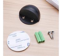 Fermaporta magnetico senza punzonatura in acciaio inossidabile for porta con ventosa magnetica Fermaporta a semicerchio in gomma for collisione 1 pezzo(Type1-black)