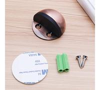 Fermaporta magnetico senza punzonatura in acciaio inossidabile for porta con ventosa magnetica Fermaporta a semicerchio in gomma for collisione 1 pezzo(Type2-chrome)