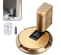 Fermaporta magnetico senza punzonatura, resistente per mantenere la porta aperta, con altezza regolabile, antivento, anti-sbattimento e silenzioso, facile installazione (bronzo giallo)