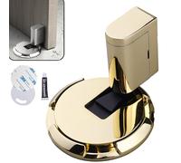 Fermaporta magnetico senza punzonatura, resistente per mantenere la porta aperta, con altezza regolabile, antivento, anti-sbattimento, silenzioso, facile installazione (oro brillante)