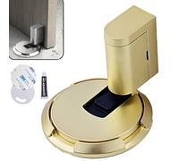 Fermaporta magnetico senza punzonatura, resistente per mantenere la porta aperta, con altezza regolabile, antivento, anti-sbattimento e silenzioso, facile installazione (oro spazzolato)